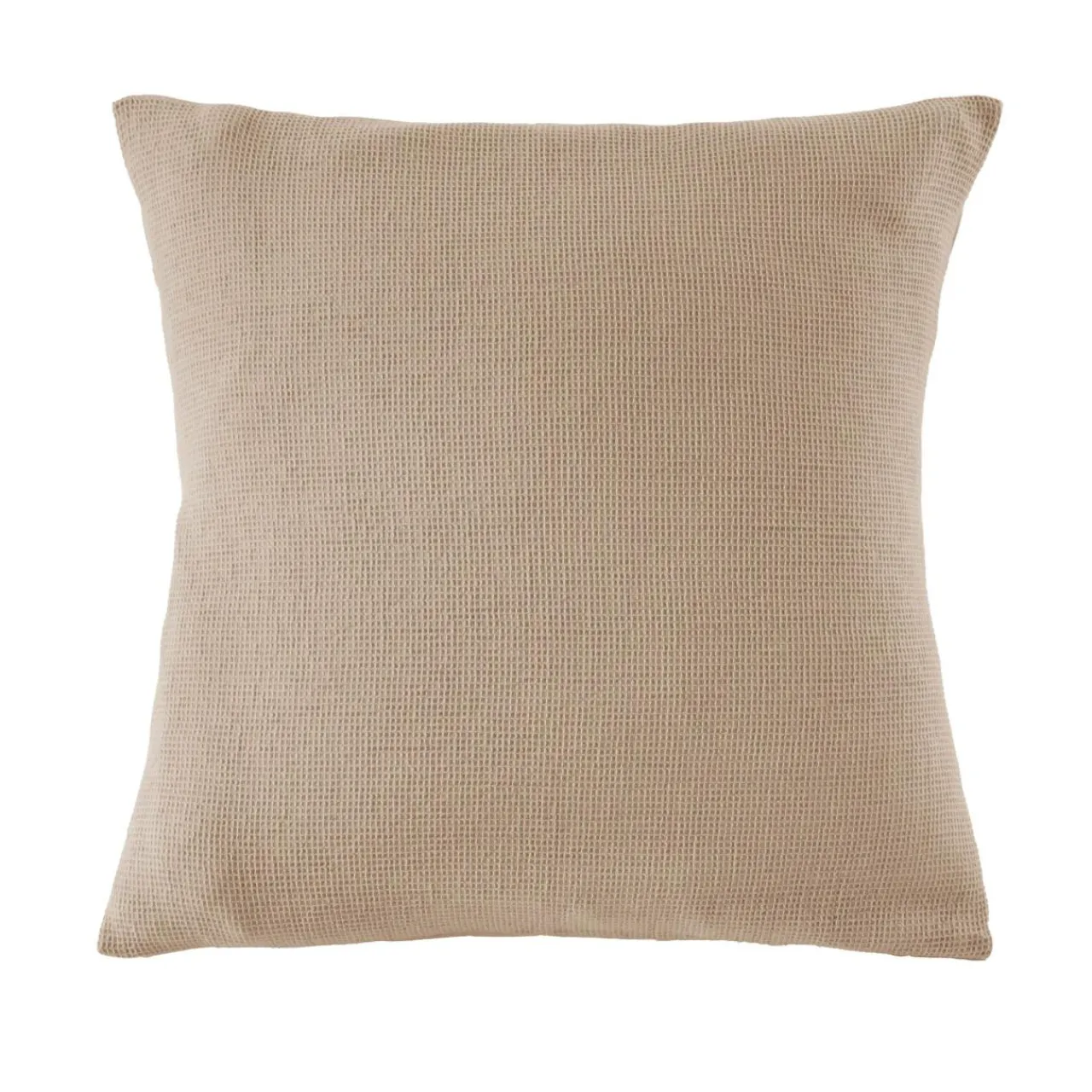 Taie D'Oreiller, Traversin|EMINZA Taie d'oreiller Carrée coton nid d'abeille (80 x 80 cm) Eva Ficelle