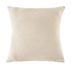 Taie D'Oreiller, Traversin|EMINZA Taie d'oreiller carrée coton nid d'abeille (80 x 80 cm) Eva Beige