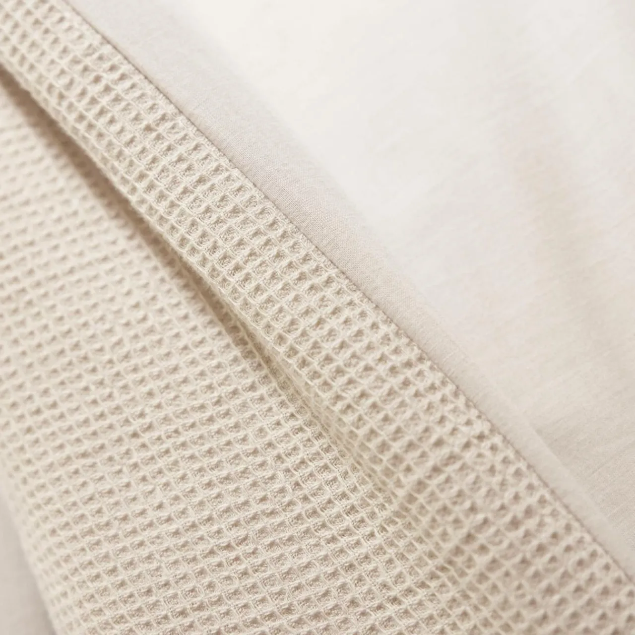 Taie D'Oreiller, Traversin|EMINZA Taie d'oreiller carrée coton nid d'abeille (60 x 60 cm) Eva Beige