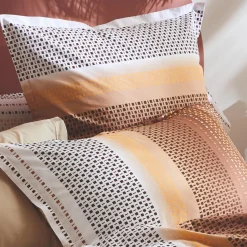 Taie D'Oreiller, Traversin|TRADILINGE Taie d'oreiller carrée coton (65 x 65 cm) Niagara châtaigne Marron