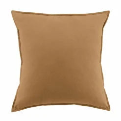 Taie D'Oreiller, Traversin|EMINZA Taie d'oreiller carrée flanelle de coton (63 x 63 cm) Théa Camel