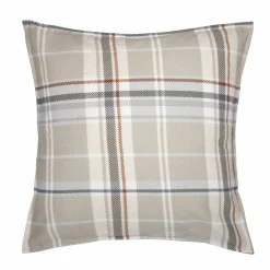 Taie D'Oreiller, Traversin|EMINZA Taie d'oreiller carrée flanelle de coton (63 x 63 cm) Théa motif e Gris