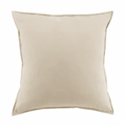 Taie D'Oreiller, Traversin|EMINZA Taie d'oreiller carrée flanelle de coton (80 x 80 cm) Nina Beige