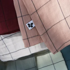 Taie D'Oreiller, Traversin|EMINZA Taie d'oreiller carrée gaze de coton (60 x 60 cm) Gaïa Match Gris granit Gris foncé