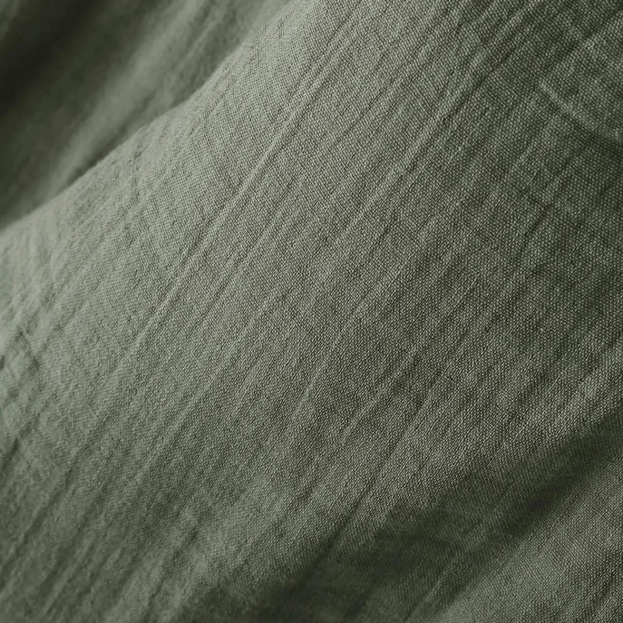 Taie D'Oreiller, Traversin|EMINZA Taie d'oreiller carrée gaze de coton (80 x 80 cm) Gaïa Vert romarin