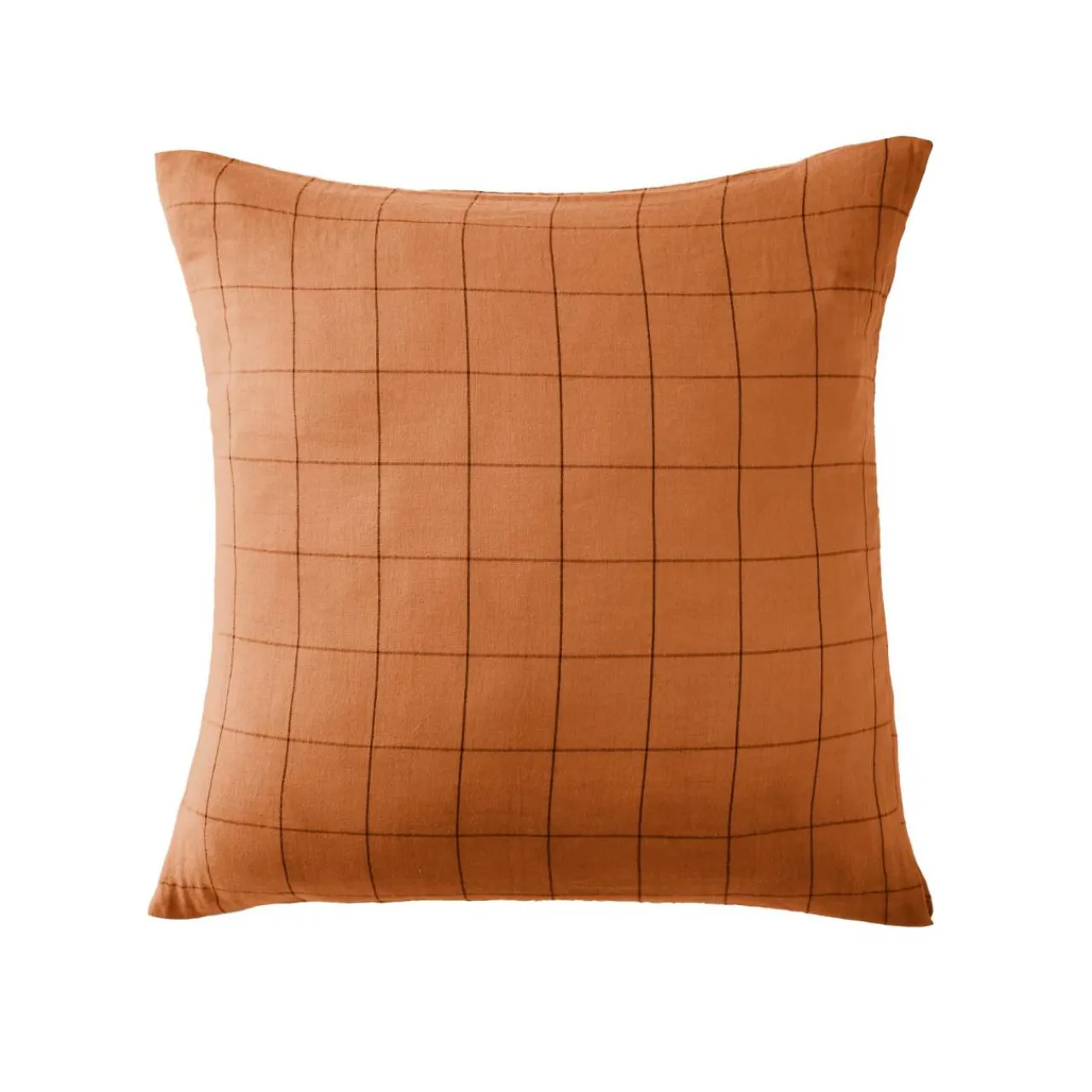 Taie D'Oreiller, Traversin|EMINZA Taie d'oreiller carrée gaze de coton (60 x 60 cm) Gaïa Match Abricot