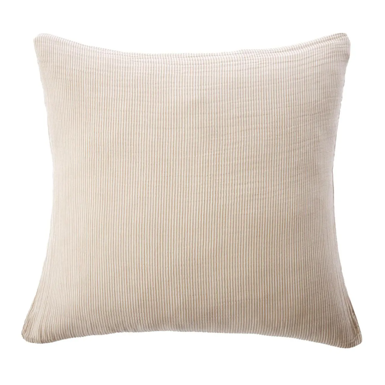 Taie D'Oreiller, Traversin|EMINZA Taie d'oreiller Carrée gaze de coton (60 x 60 cm) Gaïa rayures Ficelle Rayure Ficelle