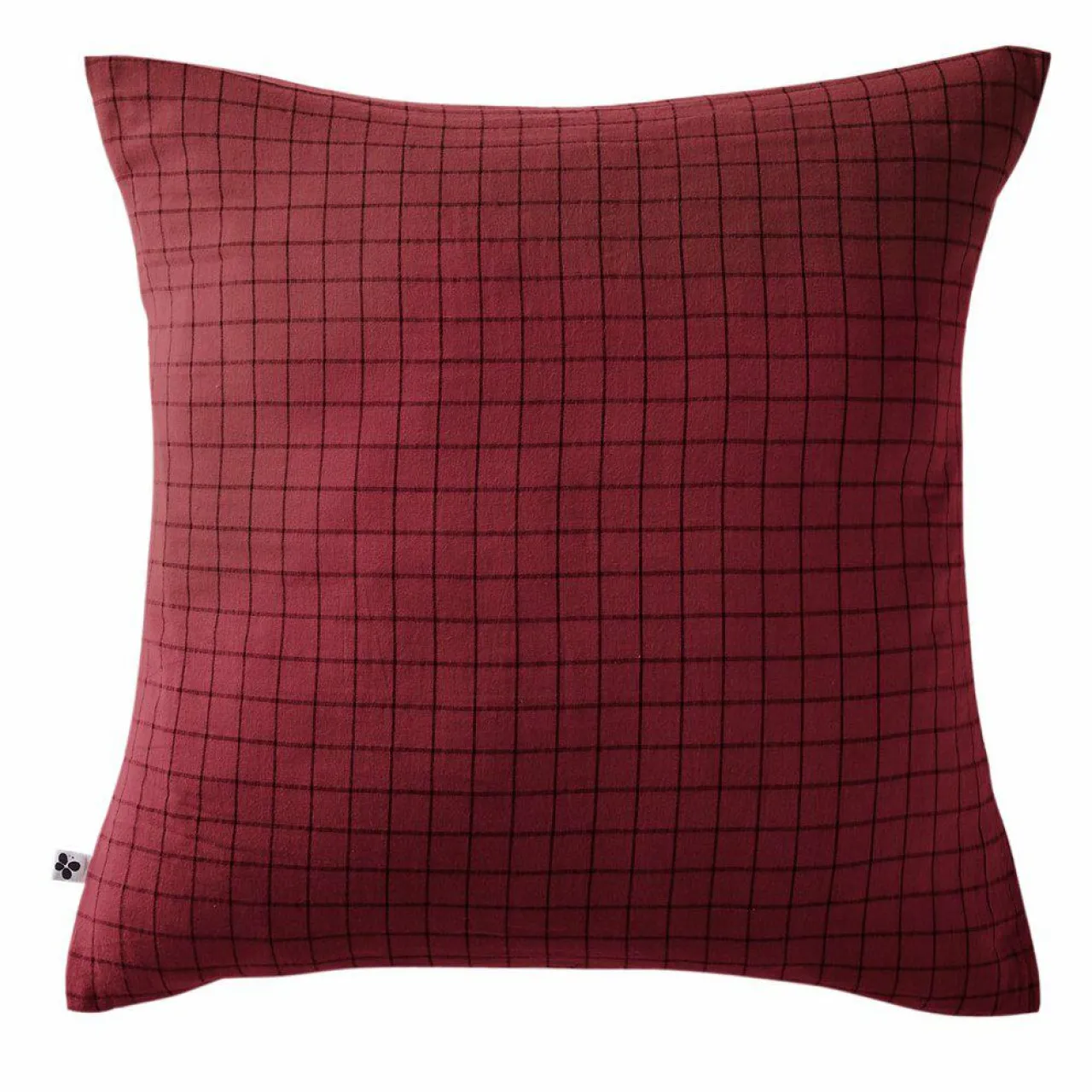 Taie D'Oreiller, Traversin|EMINZA Taie d'oreiller carrée gaze de coton (60 x 60 cm) Gaïa Mix Lie de vin Bordeaux
