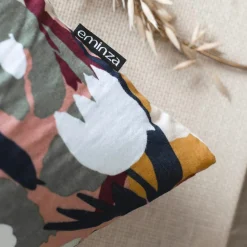 Taie D'Oreiller, Traversin|EMINZA Taie d'oreiller carrée gaze de coton (60 x 60 cm) Azel Multicolore