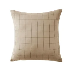 Taie D'Oreiller, Traversin|EMINZA Taie d'oreiller carrée gaze de coton (60 x 60 cm) Gaïa Match Ficelle