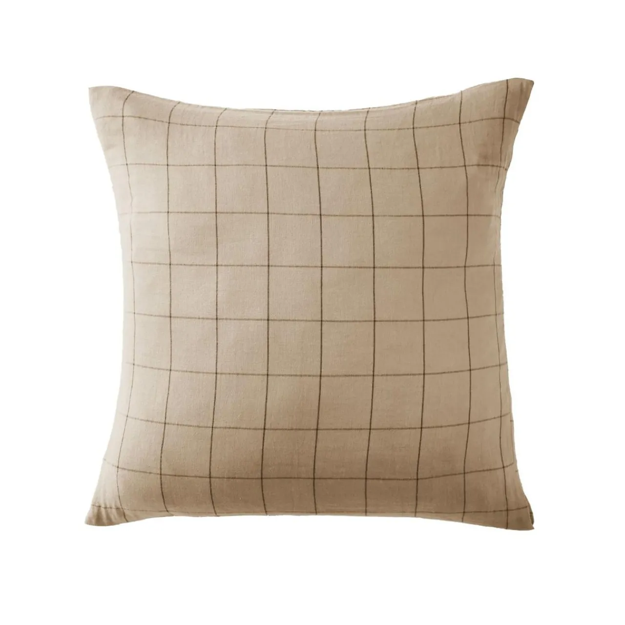 Taie D'Oreiller, Traversin|EMINZA Taie d'oreiller carrée gaze de coton (60 x 60 cm) Gaïa Match Ficelle