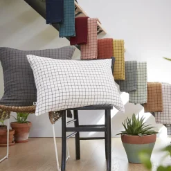 Taie D'Oreiller, Traversin|EMINZA Taie d'oreiller carrée gaze de coton (60 x 60 cm) Gaïa Mix Vert tilleul