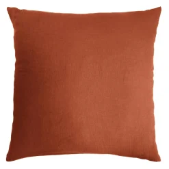 Taie D'Oreiller, Traversin|EMINZA Taie d'oreiller carrée gaze de coton (80 x 80 cm) Gaïa Terracotta