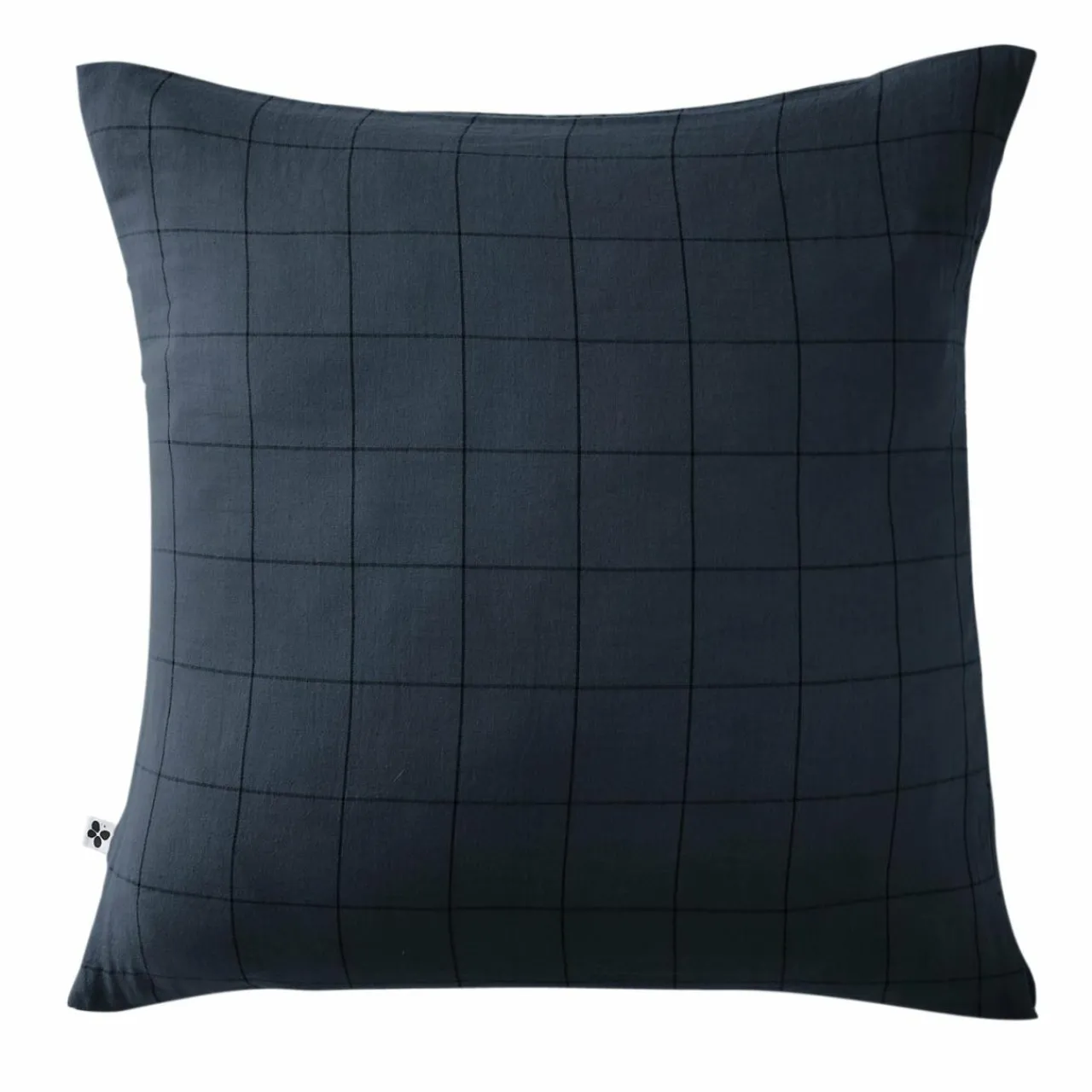 Taie D'Oreiller, Traversin|EMINZA Taie d'oreiller carrée gaze de coton (60 x 60 cm) Gaïa Match Bleu nuit