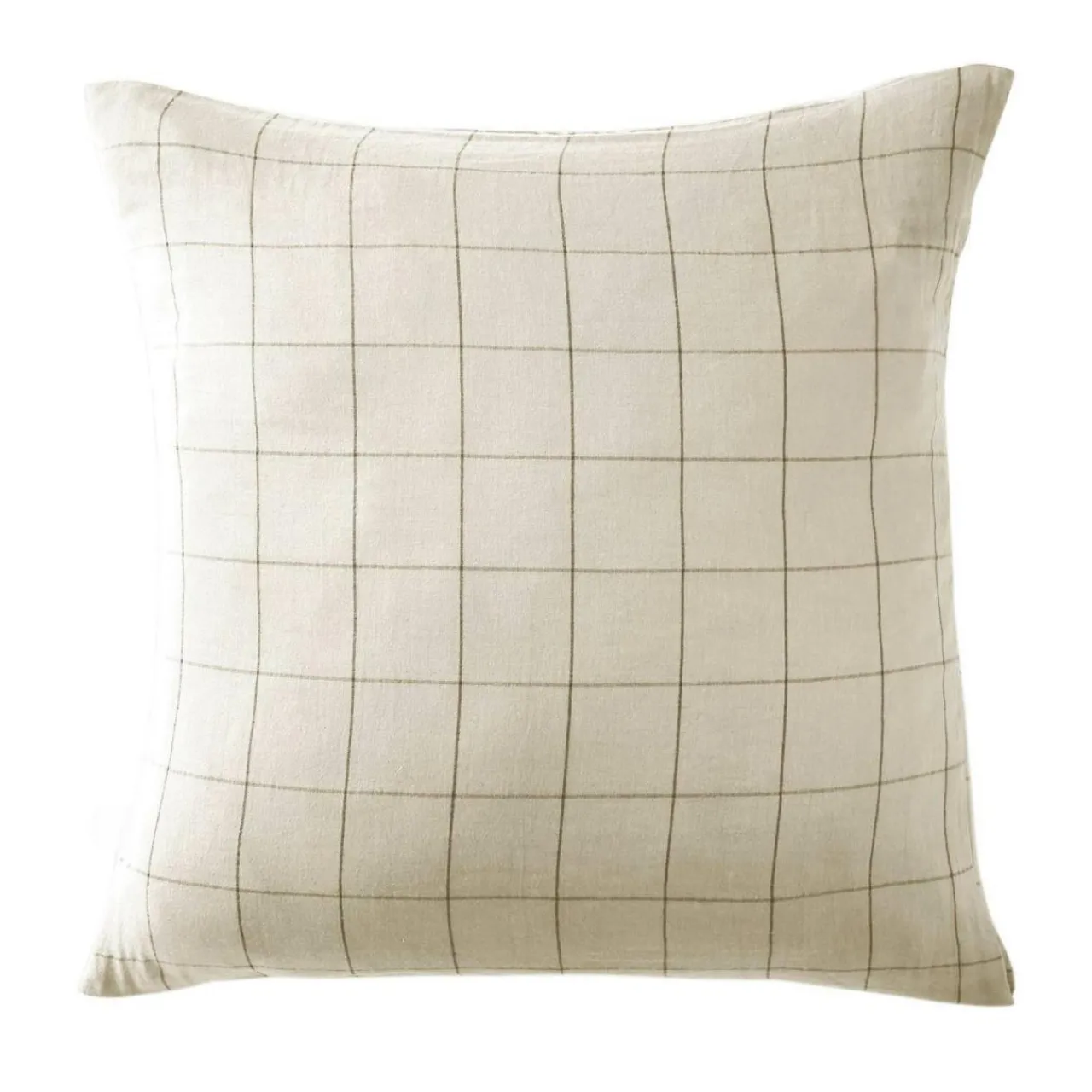 Taie D'Oreiller, Traversin|EMINZA Taie d'oreiller carrée gaze de coton (60 x 60 cm) Gaïa Match pampa Beige