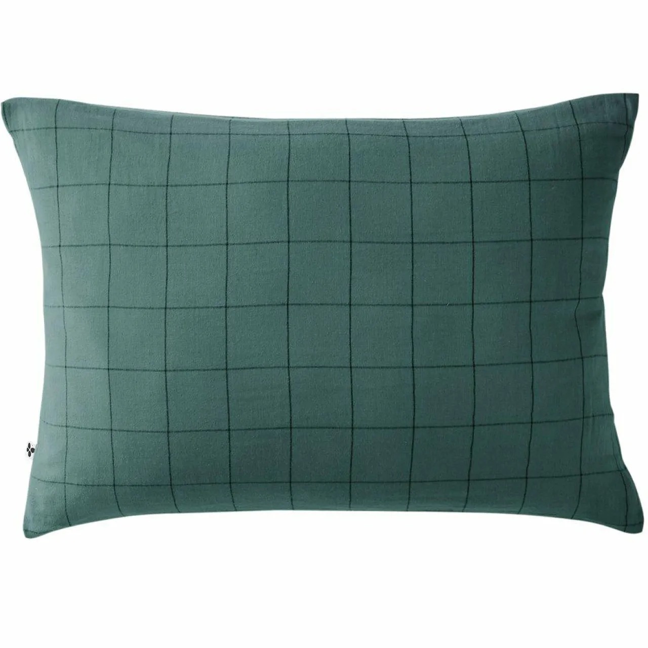 Taie D'Oreiller, Traversin|EMINZA Taie d'oreiller carrée gaze de coton (60 x 60 cm) Gaïa Match Bleu canard