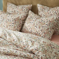 Taie D'Oreiller, Traversin|EMINZA Taie d'oreiller carrée gaze de coton (60 x 60 cm) Constance pampa Beige