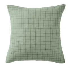 Taie D'Oreiller, Traversin|EMINZA Taie d'oreiller carrée gaze de coton (60 x 60 cm) Gaïa Mix Vert Eucalyptus