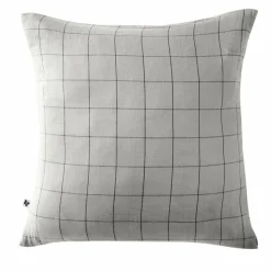 Taie D'Oreiller, Traversin|EMINZA Taie d'oreiller carrée gaze de coton (60 x 60 cm) Gaïa Match Gris nuage Gris clair