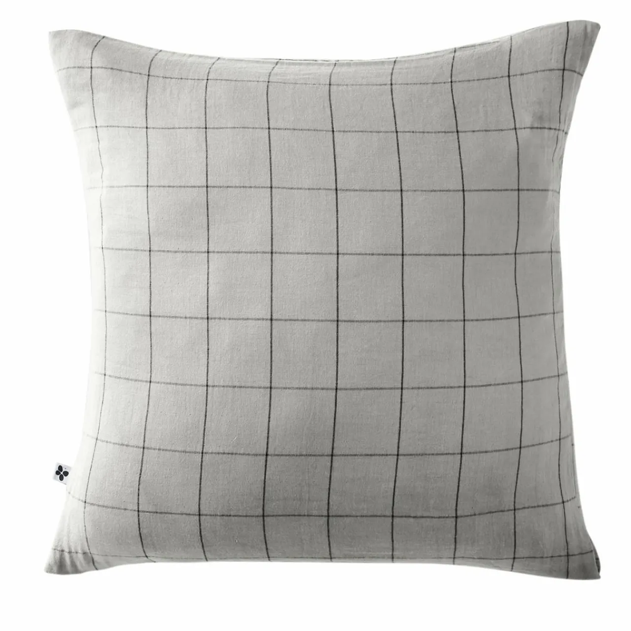 Taie D'Oreiller, Traversin|EMINZA Taie d'oreiller carrée gaze de coton (60 x 60 cm) Gaïa Match Gris nuage Gris clair