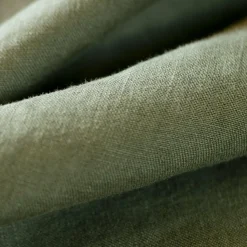 Taie D'Oreiller, Traversin|EMINZA Taie d'oreiller carrée lin lavé (60 x 60 cm) Louise Vert romarin