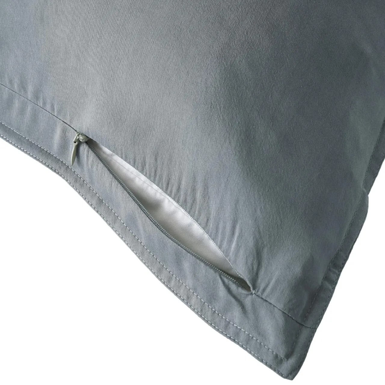 Taie D'Oreiller, Traversin|EMINZA Taie d'oreiller carrée lyocell Tencel™ lavé (63 x 63 cm) Olivia stone Bleu