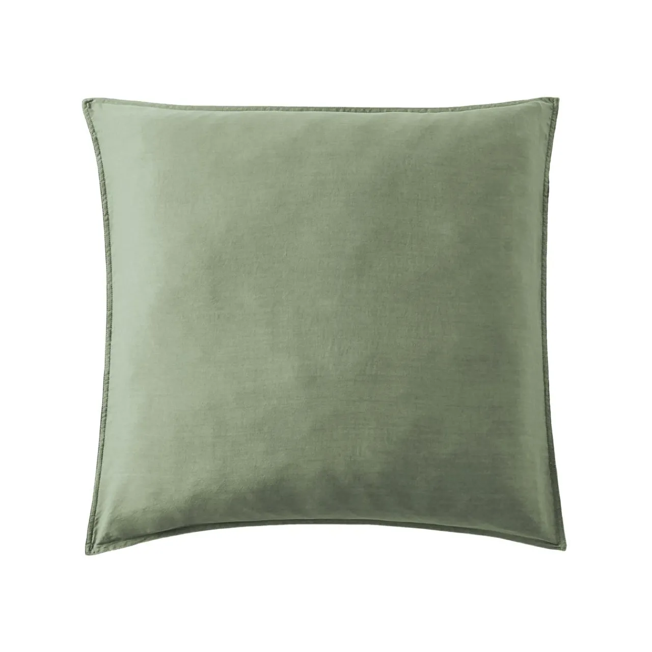 Taie D'Oreiller, Traversin|EMINZA Taie d'oreiller carrée lyocell Tencel™ lavé (63 x 63 cm) Olivia Vert romarin