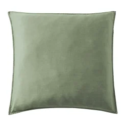 Taie D'Oreiller, Traversin|EMINZA Taie d'oreiller carrée lyocell Tencel™ lavé (80 x 80 cm) Olivia Vert romarin