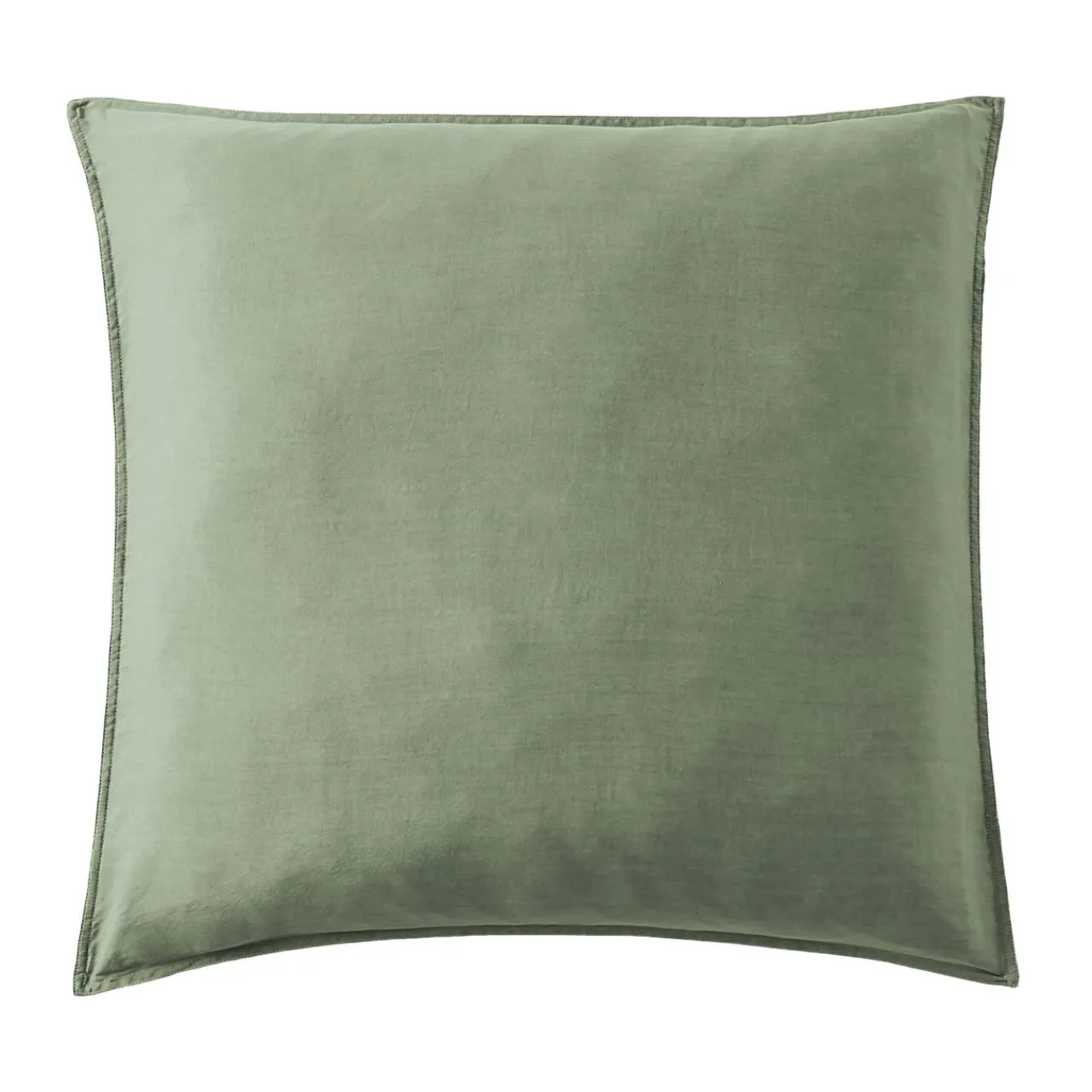 Taie D'Oreiller, Traversin|EMINZA Taie d'oreiller carrée lyocell Tencel™ lavé (80 x 80 cm) Olivia Vert romarin