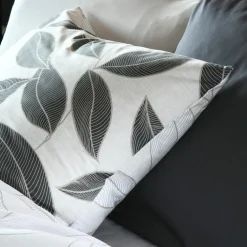 Taie D'Oreiller, Traversin|STOF Taie d'oreiller carrée percale de coton (63 x 63 cm) Matisse e Gris