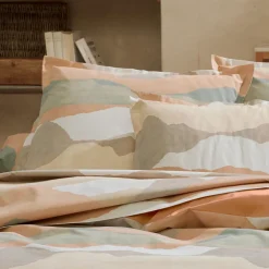 Taie D'Oreiller, Traversin|TRADI LINGE Taie d'oreiller carrée percale de coton (65 x 65 cm) Land Craie Beige