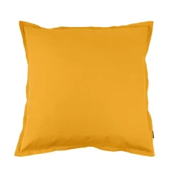 Taie D'Oreiller, Traversin|EMINZA Taie d'oreiller carrée percale de coton (65 x 65 cm) Cali Jaune moutarde