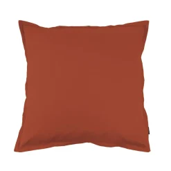 Taie D'Oreiller, Traversin|EMINZA Taie d'oreiller carrée percale de coton (65 x 65 cm) Cali Terracotta