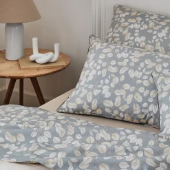 Taie D'Oreiller, Traversin|TRADILINGE Taie d'oreiller carrée percale de coton (65 x 65 cm) Lison e Gris