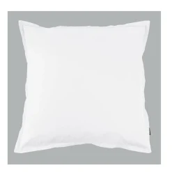 Taie D'Oreiller, Traversin|EMINZA Taie d'oreiller carrée percale de coton (65 x 65 cm) Cali Blanc