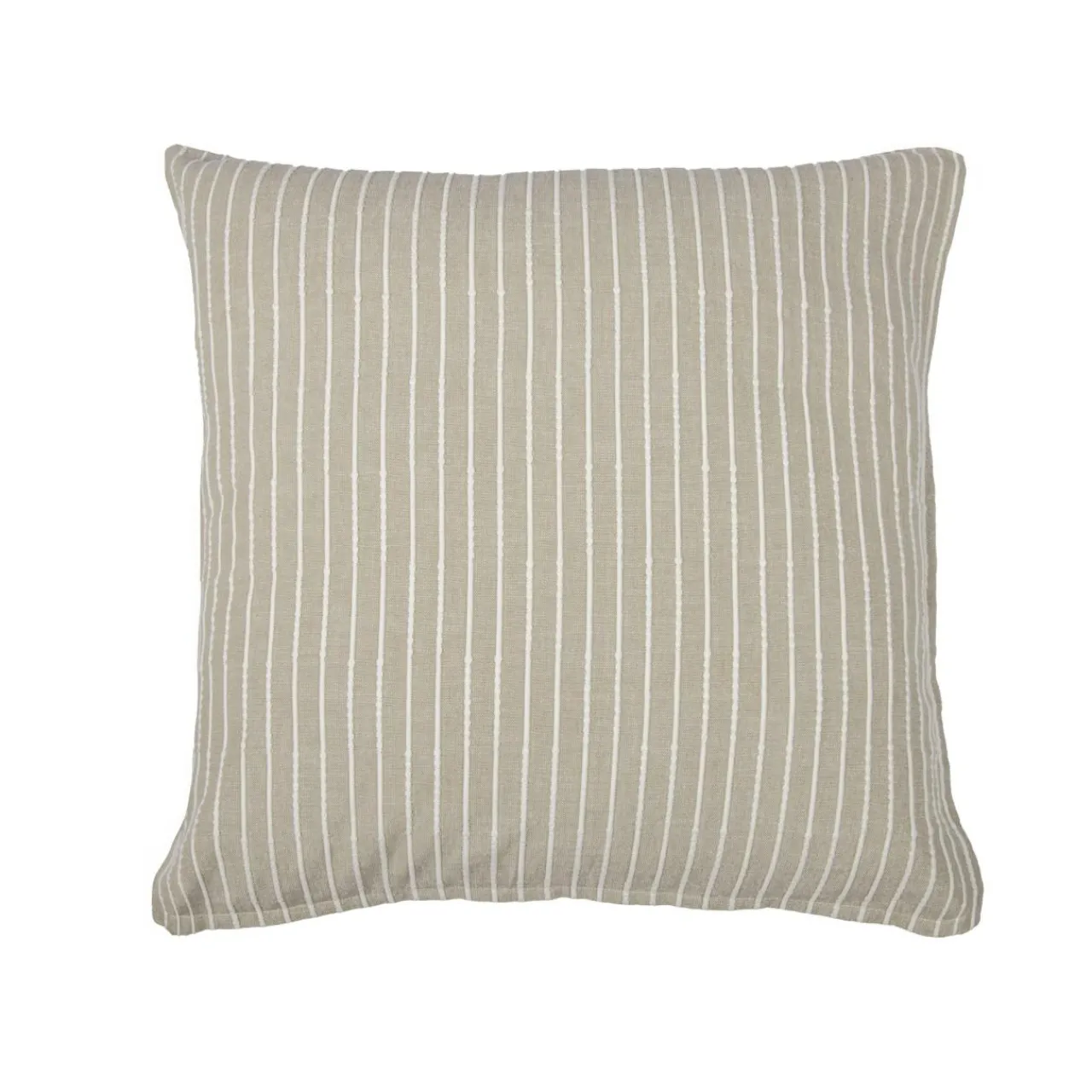 Taie D'Oreiller, Traversin|EMINZA Taie d'oreiller carrée réversible coton texturé et percale (60 x 60 cm) Alice Ecru