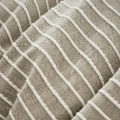 Taie D'Oreiller, Traversin|EMINZA Taie d'oreiller carrée réversible coton texturé et percale (60 x 60 cm) Alice Ecru