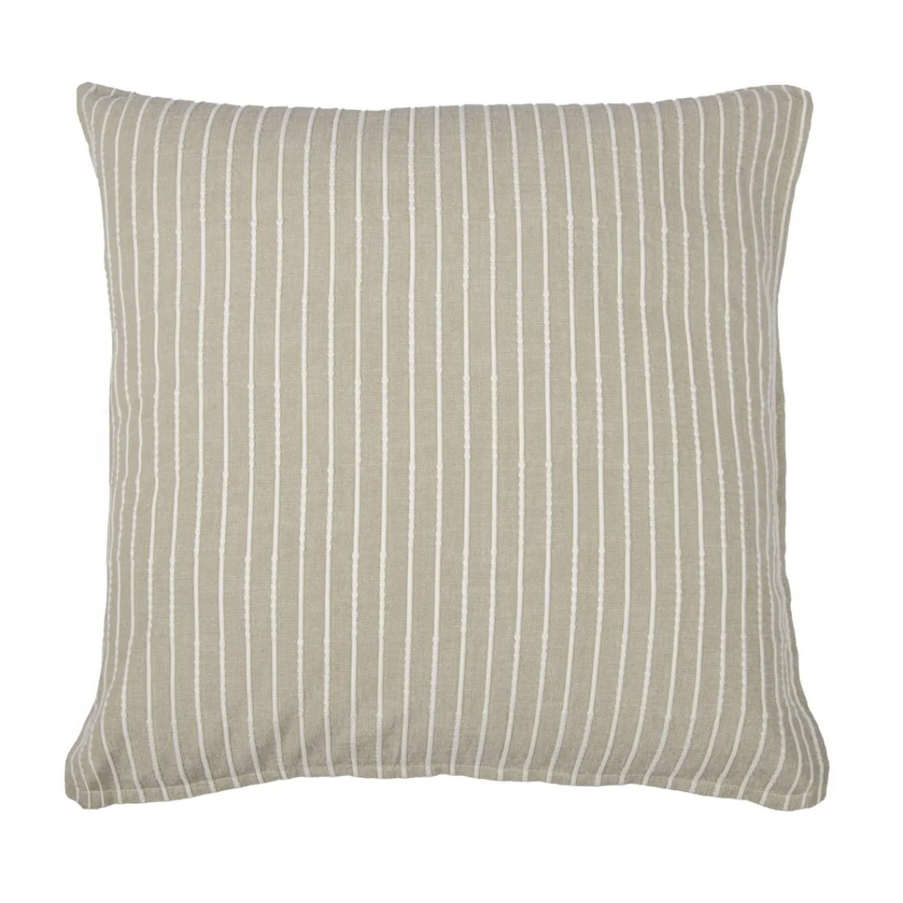 Taie D'Oreiller, Traversin|EMINZA Taie d'oreiller carrée réversible coton texturé et percale (80 x 80 cm) Alice Ecru