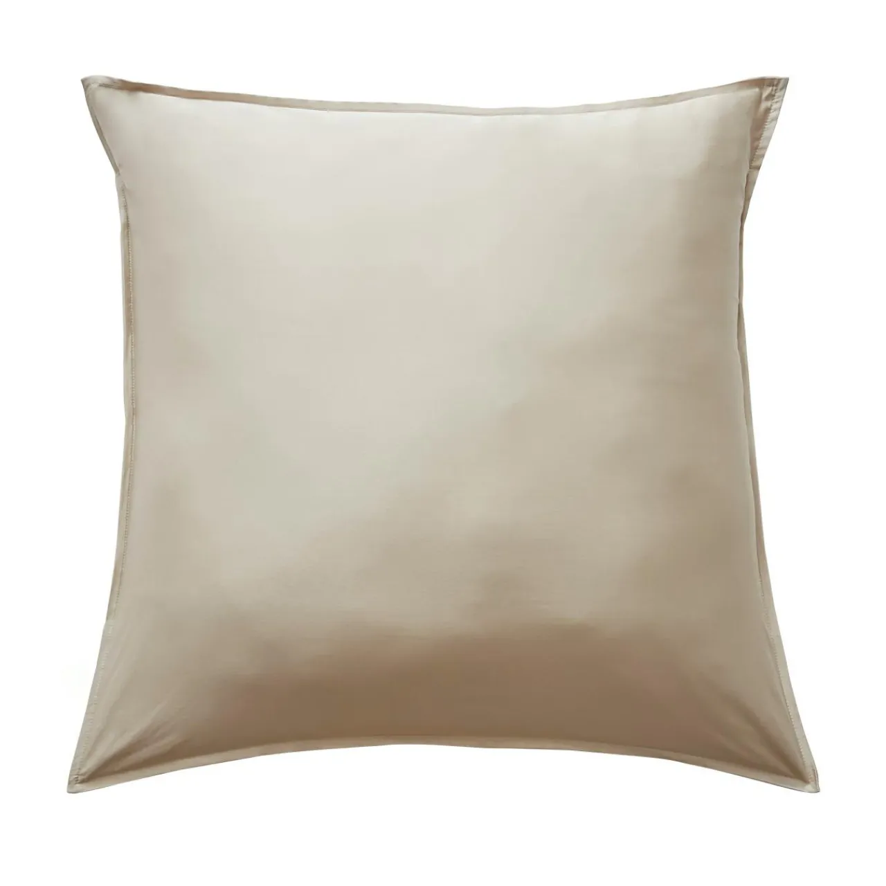 Taie D'Oreiller, Traversin|EMINZA Taie d'oreiller carrée satin de bambou (63 x 63 cm) Sienna Beige