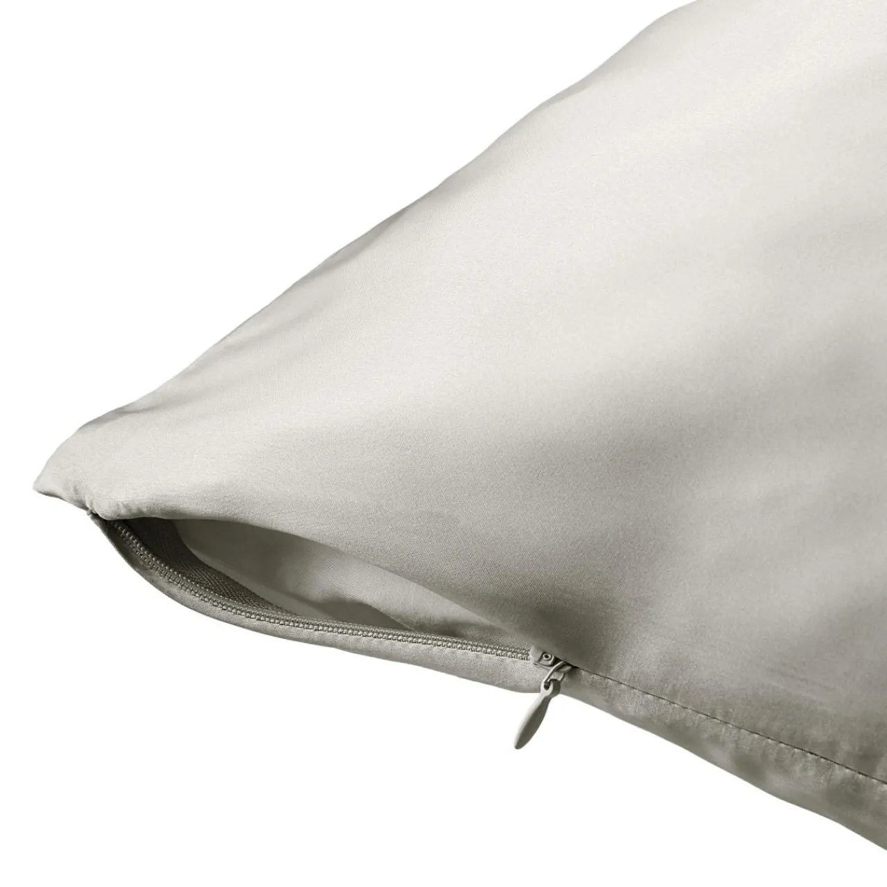 Taie D'Oreiller, Traversin|EMINZA Taie d'oreiller carrée soie de mûrier (63 x 63 cm) Mizuki Gris clair