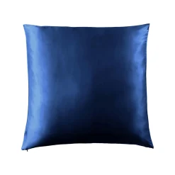 Taie D'Oreiller, Traversin|EMINZA Taie d'oreiller carrée soie de mûrier (63 x 63 cm) Mizuki Bleu marine