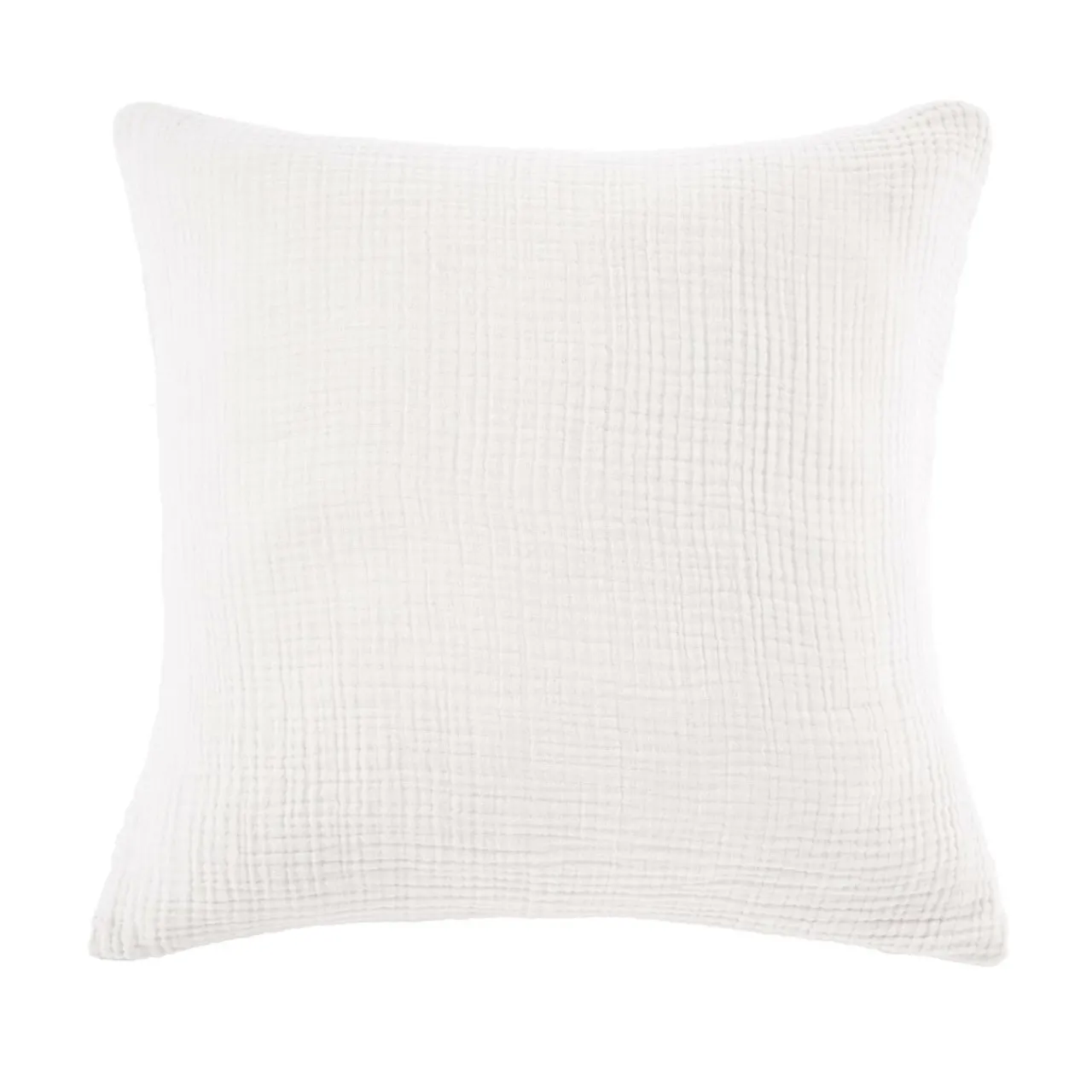 Taie D'Oreiller, Traversin|EMINZA Taie d'oreiller quadruple gaze de coton (60 x 60 cm) Victoria x Gaïa chantilly Blanc