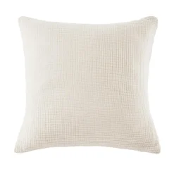 Taie D'Oreiller, Traversin|EMINZA Taie d'oreiller quadruple gaze de coton (80 x 80 cm) Victoria x Gaïa pampa Beige