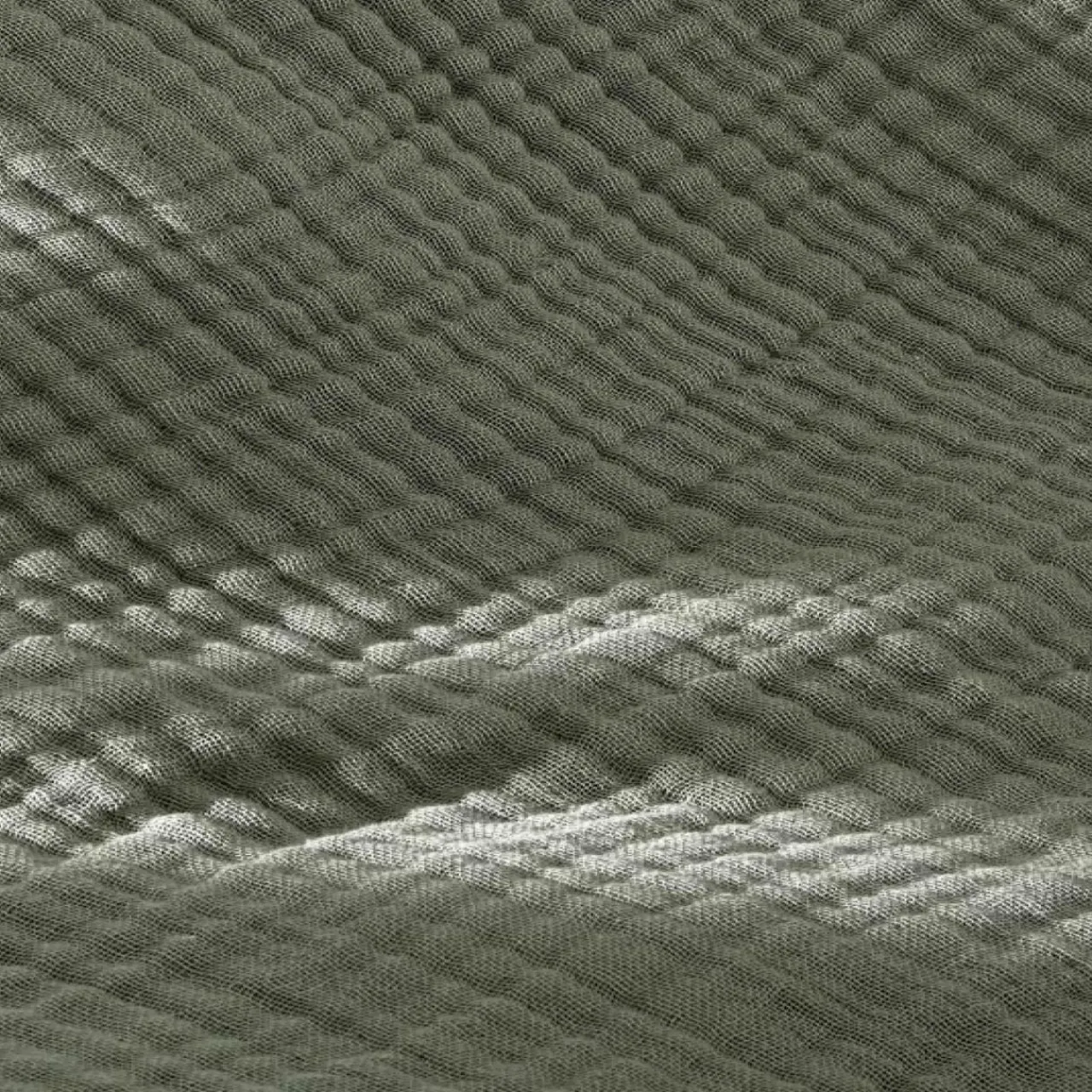 Taie D'Oreiller, Traversin|EMINZA Taie d'oreiller quadruple gaze de coton ( 50 x 70 cm) Victoria x Gaïa Vert romarin