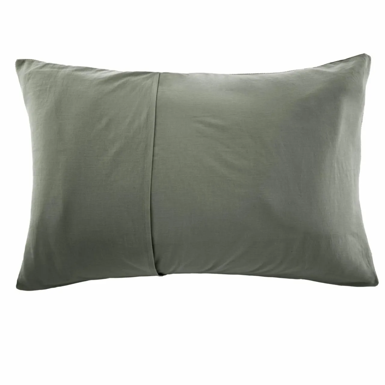 Taie D'Oreiller, Traversin|EMINZA Taie d'oreiller quadruple gaze de coton ( 50 x 70 cm) Victoria x Gaïa Vert romarin