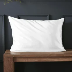 Taie D'Oreiller, Traversin|EMINZA Taie d'oreiller rectangulaire soie de mûrier (50 x 80 cm) Mizuki he Blanc