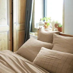 Taie D'Oreiller, Traversin|EMINZA Taie d'oreiller rectangulaire gaze de coton (50 x 70 cm) Gaïa Match Ficelle