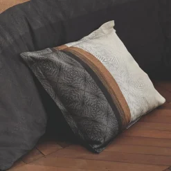 Taie D'Oreiller, Traversin|TRADILINGE Taie d'oreiller rectangulaire satin de coton (50 x 70 cm) Tiago e Noir