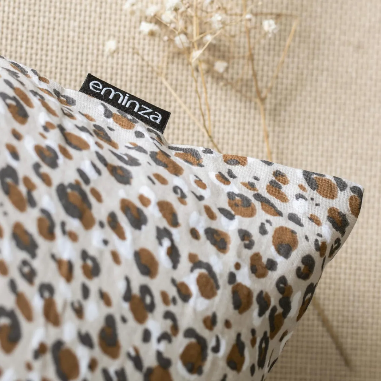 Taie D'Oreiller, Traversin|EMINZA Taie d'oreiller rectangulaire gaze de coton (50 x 70 cm) Rosa Marron