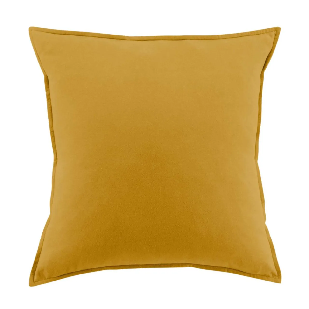 Taie D'Oreiller, Traversin|EMINZA Taie d'oreiller rectangulaire flanelle de coton (50 x 80 cm) Nina Jaune ocre